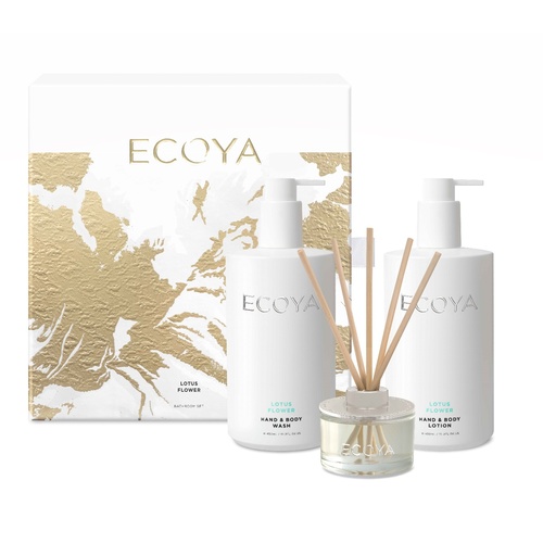 Ecoya Christmas Edition Bathroom Gift Set - Lotus Flower