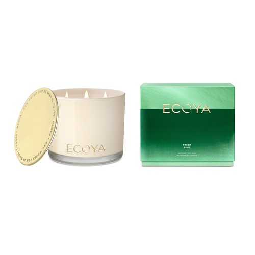 Ecoya Christmas Edition Grand Madison Jar Candle - Fresh Pine