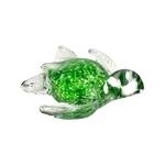 Zibo Glass Ornament - Miniature Turtle Green