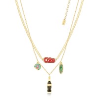 Coca Cola Couture Kingdom - Coke Double Layer Ice Cold Necklace Yellow Gold