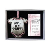 Christmas Ornament - Baby's First Christmas Pink
