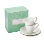 Sophie Conran for Portmeirion - White Espresso Cup & Saucers (Set of 2)