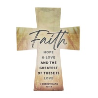 Ceramic Cross - Faith Hope And Love
