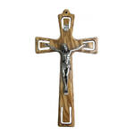 Wooden Wall Crucifix - Olive