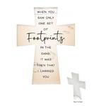 Ceramic Cross - Footprints