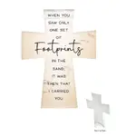 Ceramic Cross - Footprints