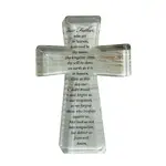 Glass Cut Standing Cross - Lord's Prayer