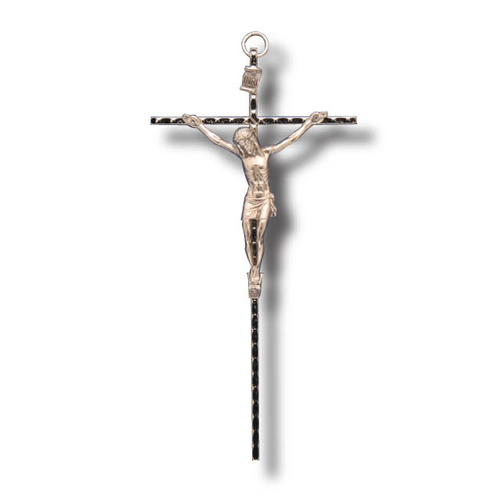Wall Crucifix - 18cm x 9cm - Metal Finish
