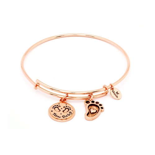 Chrysalis Friend & Family Collection - New Baby Expandable Bangle Rose Gold