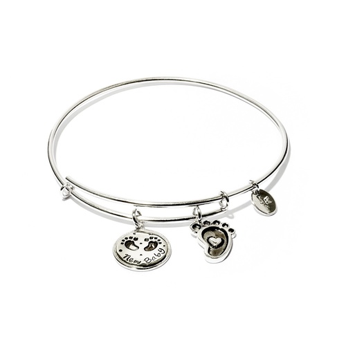 Chrysalis Friend & Family Collection - New Baby Expandable Bangle Rhodium Flash Plating
