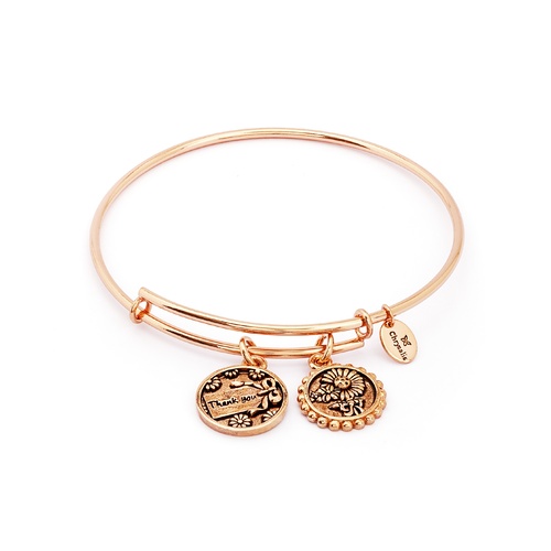 Chrysalis Thinking Of You Collection - Thank You Expandable Bangle Rose Gold