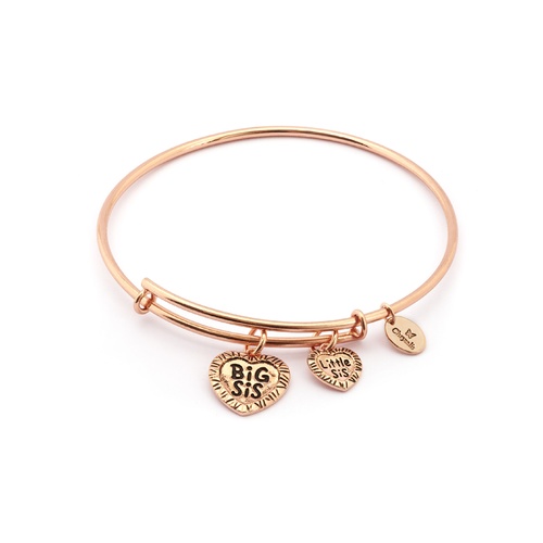 Chrysalis Thinking Of You Collection - Big Sis Little Sis Expandable Bangle Rose Gold
