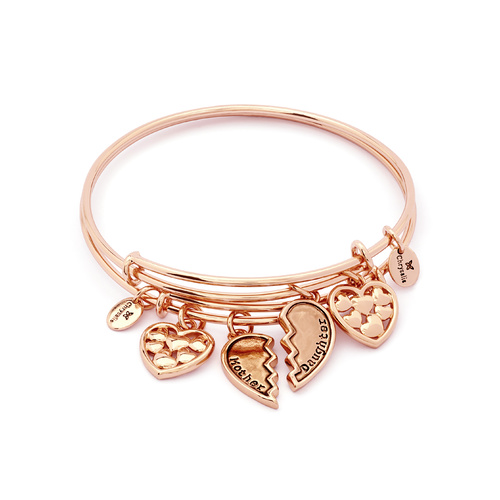Chrysalis Two of a Kind Collection - Boundless Love Mother and Daughter Expandable Bangles Rose Gold