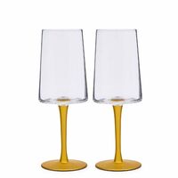 Spode Creatures Of Curiosity - Gold Stem Wine Glass (Set of 2)