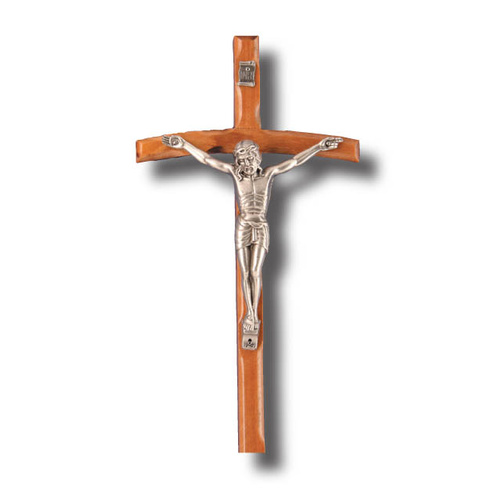 Wall Crucifix - 20cm Metal & Wood