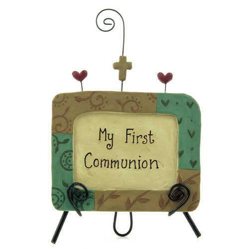 My 1st Communion Plaque with mini Easel - Tan