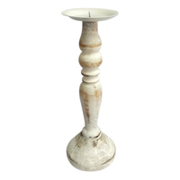 Coast To Coast Home - Candle Holder Estelle White Wash Wood 12X37cm