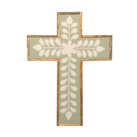 Coast To Coast Home - Décor Cross Laurel Resin & Wood 15X20cm