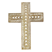 Coast To Coast Home - Décor Cross Dakota White Wash 15X20cm