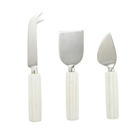 Assemble Kitchen - Mara Set Of 3 Marble & Steel Cheese Knives