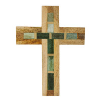 Coast To Coast Home - Décor Cross Wagner Wood & Bone 15X20cm