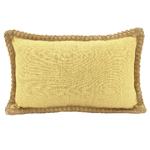 NF Living Linen Jute Lumbar Cushion - Yellow 30x50cm