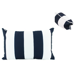 NF Living Outdoor Lumbar Cushion - Navy Stripe 50x50cm