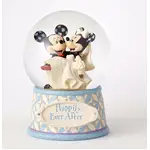 DAMAGED BOX - Jim Shore Disney Traditions Water Ball - Mickey and Minnie Mouse - Happily Ever After