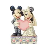 DAMAGED BOX - Jim Shore Disney Traditions - Mickey & Minnie Mouse Wedding - Two Souls One Heart