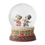 DAMAGED BOX - Jim Shore Disney Traditions - Mickey & Minnie Mouse Victorian - Splendid Skaters Waterball