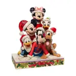 DAMAGED BOX - Jim Shore Disney Traditions - Mickey Mouse & Friends Christmas - Piled High with Holiday Cheer