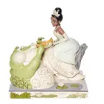 DAMAGED BOX - Jim Shore Disney Traditions - The Princess & The Frog Tiana & Louie - Bayou Beauty White Woodland