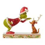 DAMAGED BOX - Dr Seuss The Grinch by Jim Shore - Grinch Patting Max