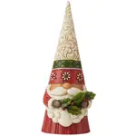 DAMAGED BOX - Jim Shore Heartwood Creek Christmas Gnomes - Gnome Holding Holly