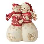 DAMAGED BOX - Jim Shore Heartwood Creek Nordic Noel - Snowman Couple