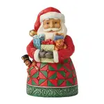 DAMAGED BOX - Jim Shore Heartwood Creek - Santa With Gifts Pint Sized