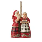 DAMAGED BOX - Jim Shore Heartwood Creek Highland Glen - Santa & Mrs. Claus Hanging Ornament
