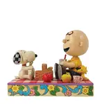 DAMAGED BOX - Peanuts by Jim Shore - Snoopy Woodstock & Charlie Picnic