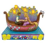 DAMAGED BOX - Jim Shore Disney Traditions - Tangled Boat with LED Lanterns - A Dream Come True