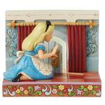 DAMAGED BOX - Jim Shore Disney Traditions - Alice In Wonderland - Alice with LED Door - Curiouser & Curiouser
