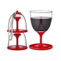 DAMAGED BOX - Porta Portables - Red Travel Wine Glass 2 Pack