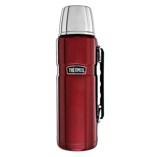 IMPERFECT FINISH - Thermos Stainless King Vacuum Flask 1.2L Red