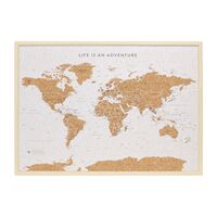 DAMAGED BOX - World Map Travel Pin Board by Splosh - Large