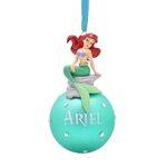 DAMAGED BOX - Disney Christmas by Widdop and Co - Ariel on Glass Bauble