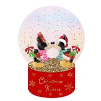 DAMAGED BOX - Disney Christmas By Widdop And Co Snowglobe: Christmas Kisses