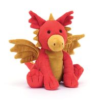 Jellycat Darvin Dragon - Red & Gold