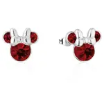 Disney Couture Kingdom - Minnie Mouse - January Birthstone Stud Earrings Silver