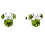 Disney Couture Kingdom - Minnie Mouse - August Birthstone Stud Earrings Silver