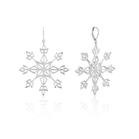 Disney Couture Kingdom - Frozen 2 - Elsa Snowflake Earrings White Gold