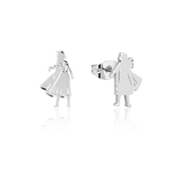 Disney Couture Kingdom Junior - Frozen 2 -  Elsa and Anna Stud Earrings White Gold